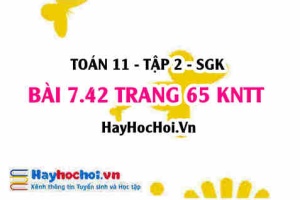 Bài 7.42 trang 65 Toán 11 tập 2 Kết nối tri thức